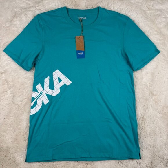 Hoka One One All Day Tee Lightweight Running T Shirt Men's Size Small Cotton NWT - Picture 1 of 9